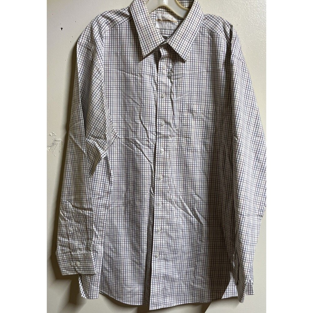 Roundtree Yorke Gold Label Men’s Shirt 18.5 36-37 Tall Red Blue Green Striped